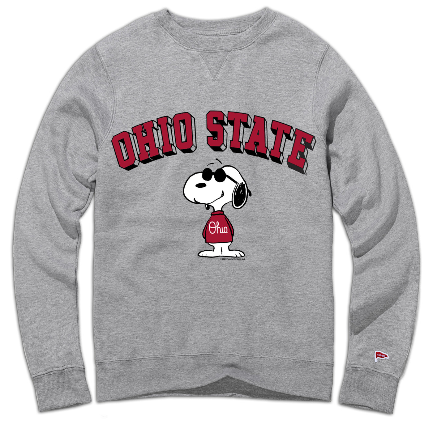 NCAA Ohio State Buckeyes Crinkle Plush Peanut Dog Toy - Squeaky Stadium Snack Toy For Pets