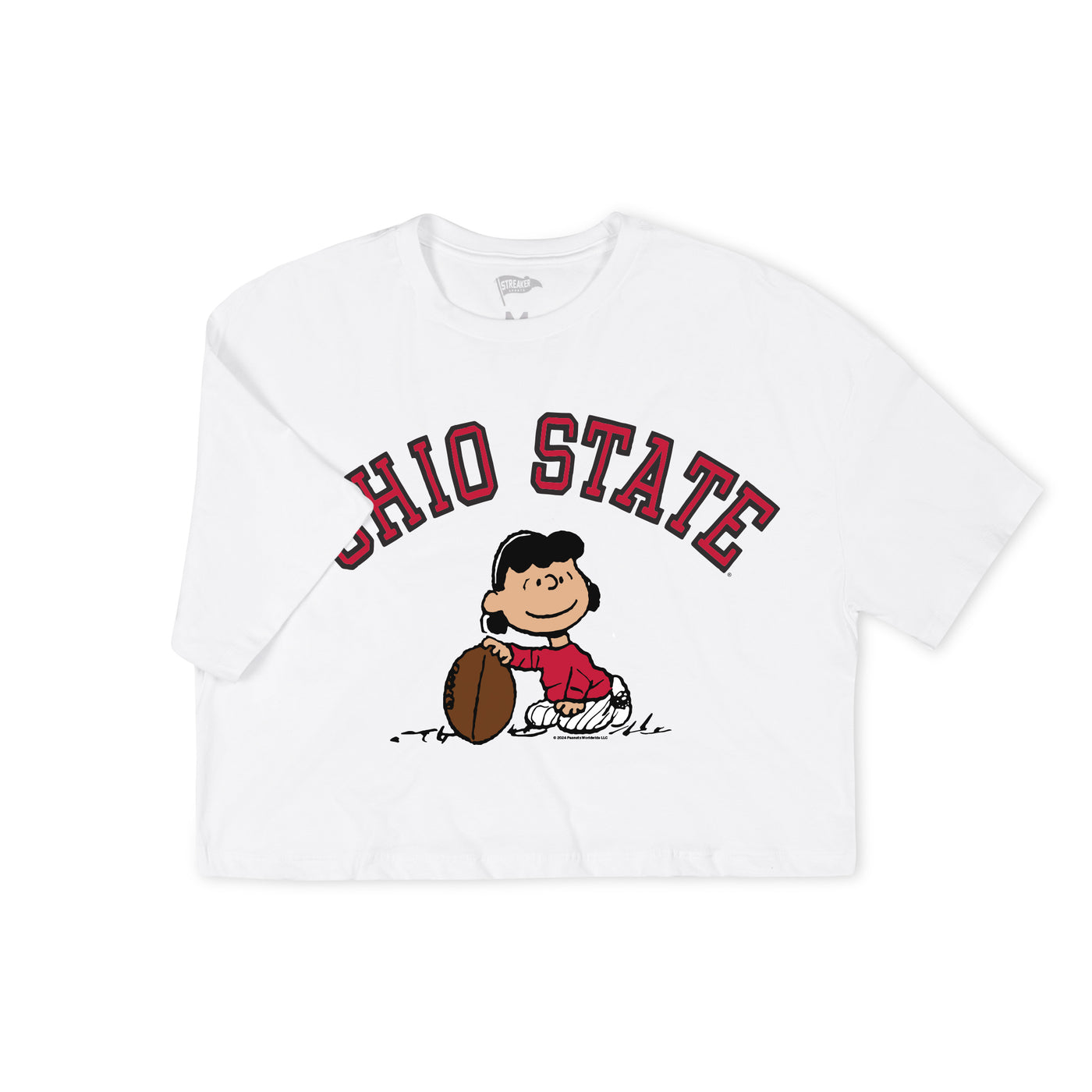 Peanuts x Ohio State Lucy Womens Crop Tee - Streaker Sports
