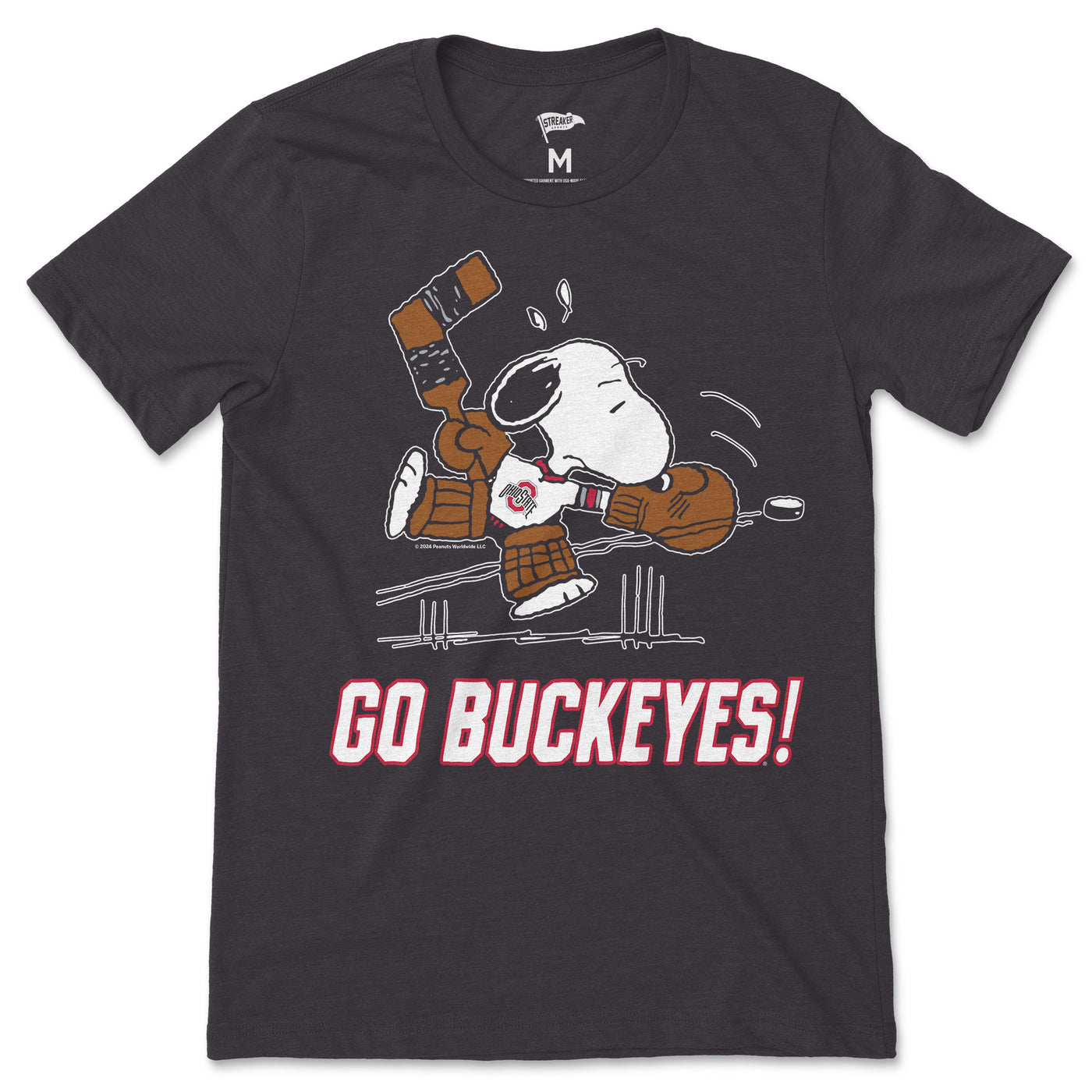 Peanuts x Ohio State Snoopy Goalie Tee - Streaker Sports