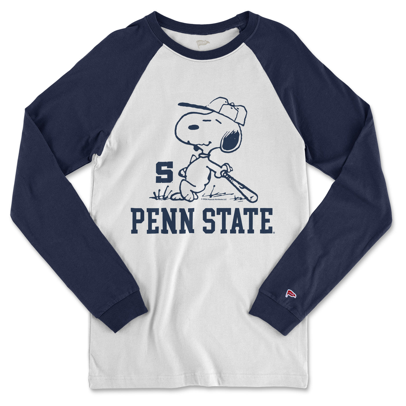 Peanuts x Penn State Snoopy Long Sleeve Baseball Shirt - Streaker Sports