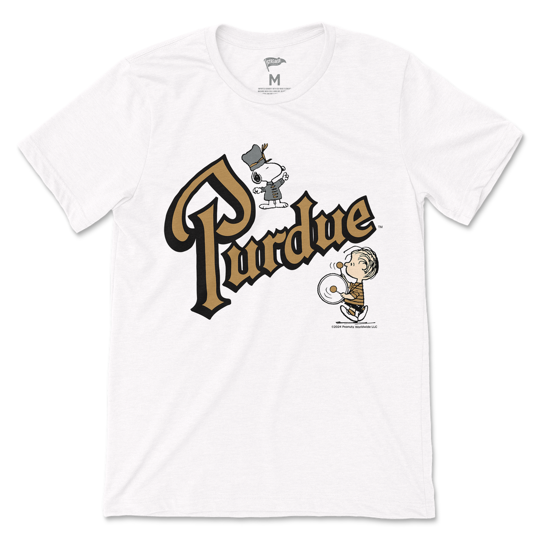 Peanuts x Purdue Vintage Marching Band Tee | Streaker Sports Exclusive