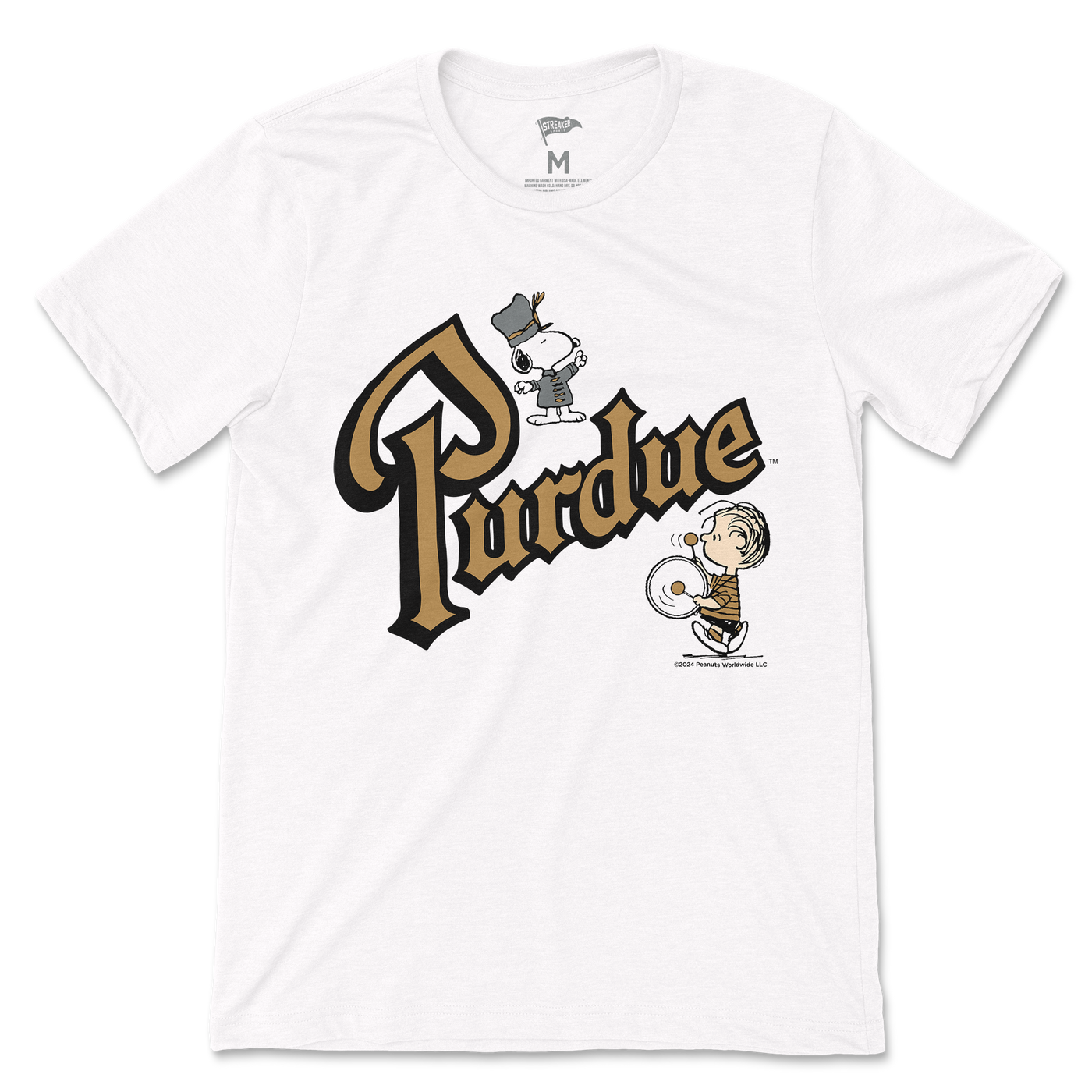 Peanuts x Purdue Vintage Marching Band Tee - Streaker Sports