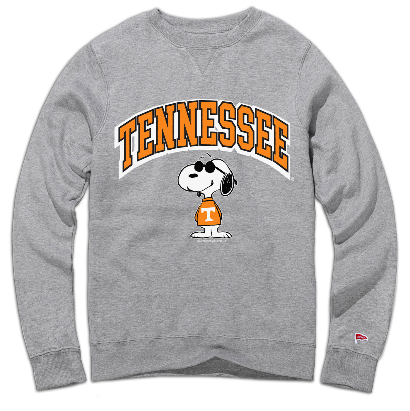 Peanuts x Tennessee Joe College Crewneck Sweatshirt - Streaker Sports