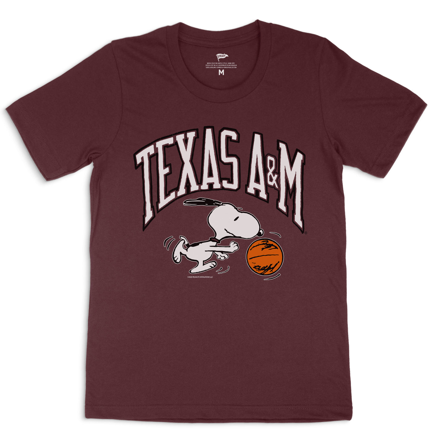 Peanuts x Texas A&M Basketball Tee - Streaker Sports