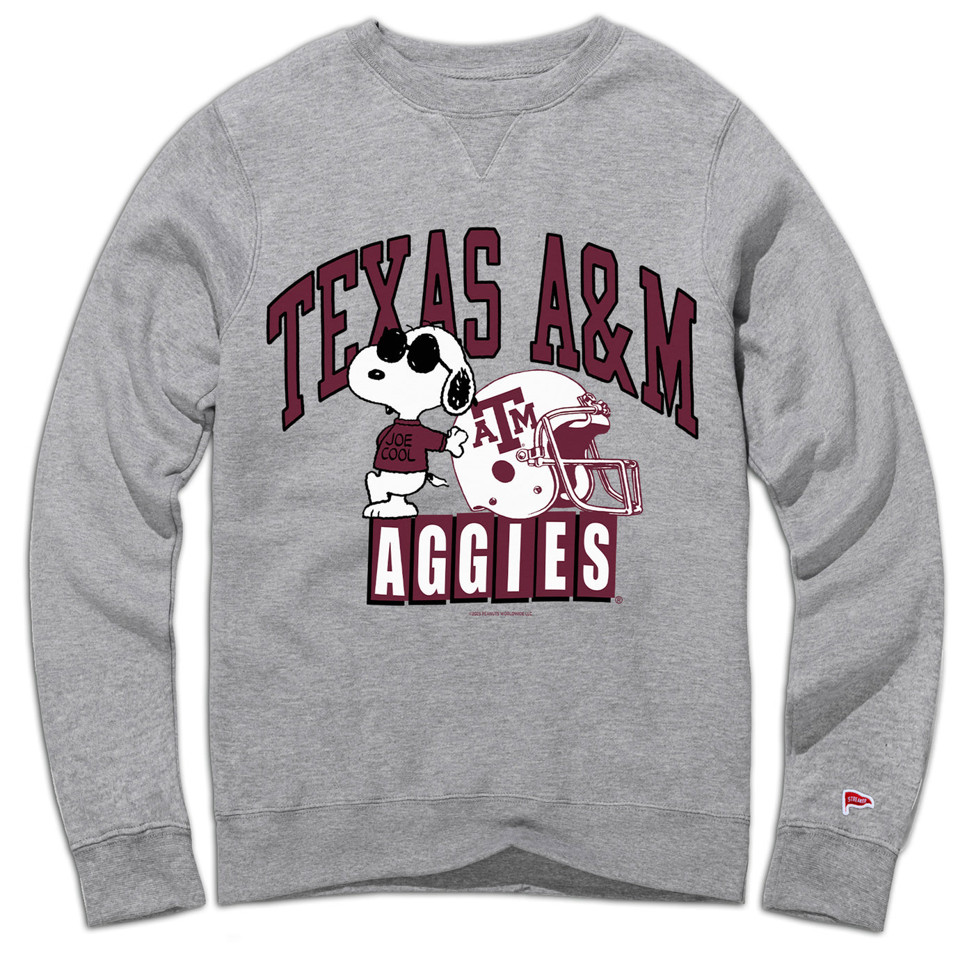 Peanuts x Texas A&M Joe Cool Football Crewneck Sweatshirt - Streaker Sports