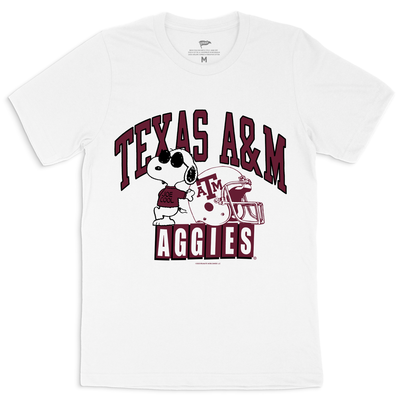 Peanuts x Texas A&M Joe Cool Football Tee - Streaker Sports