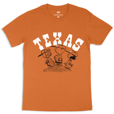 Peanuts x Texas Baseball Tee - Streaker Sports
