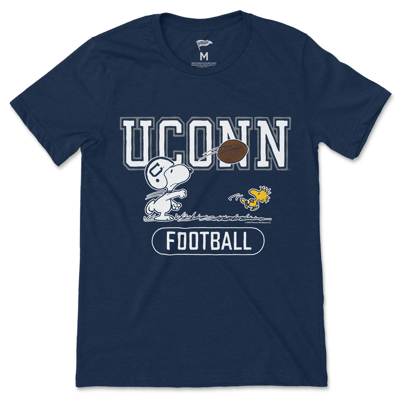 Peanuts x UConn Football Tee - Streaker Sports