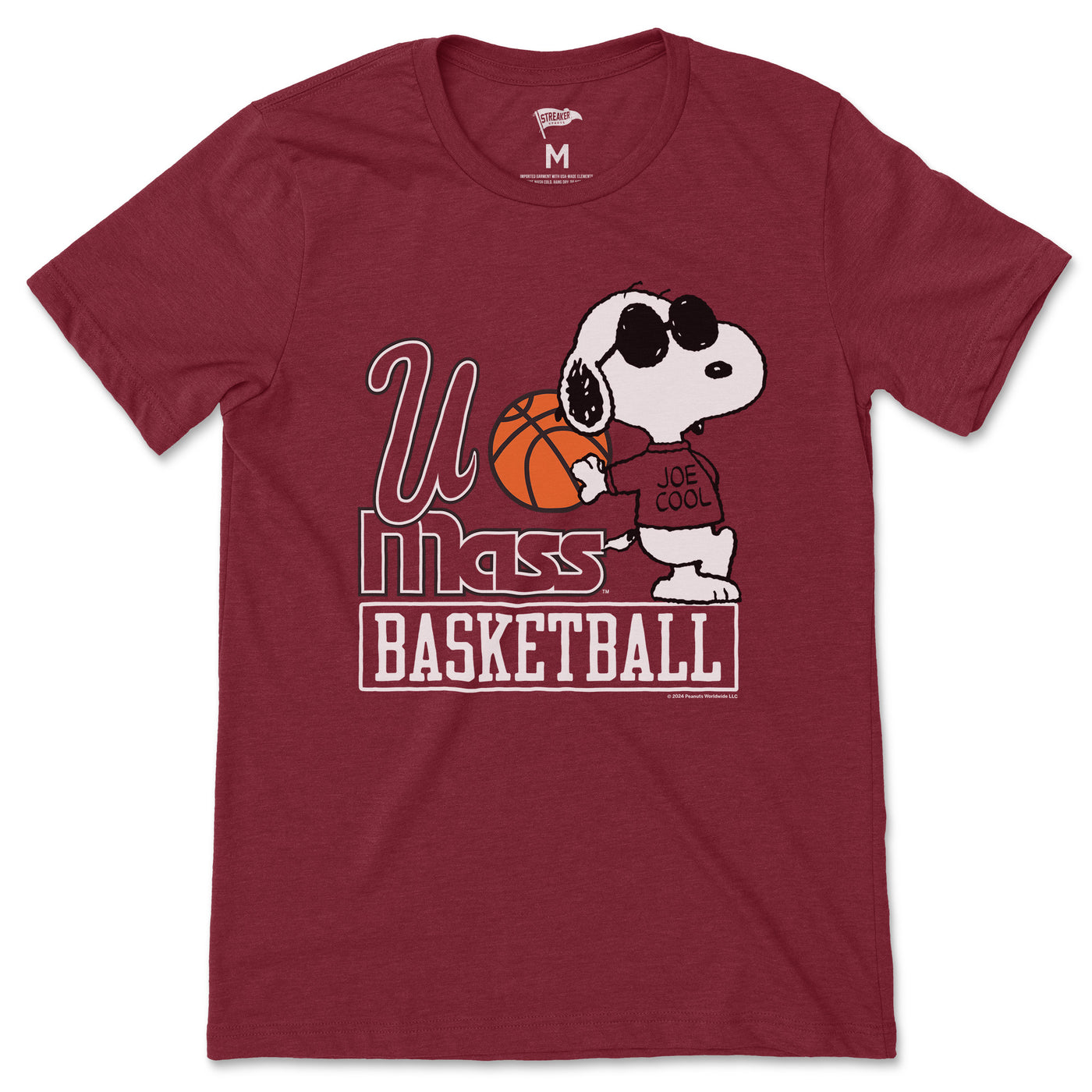 Peanuts x UMass Snoopy Basketball Tee - Streaker Sports