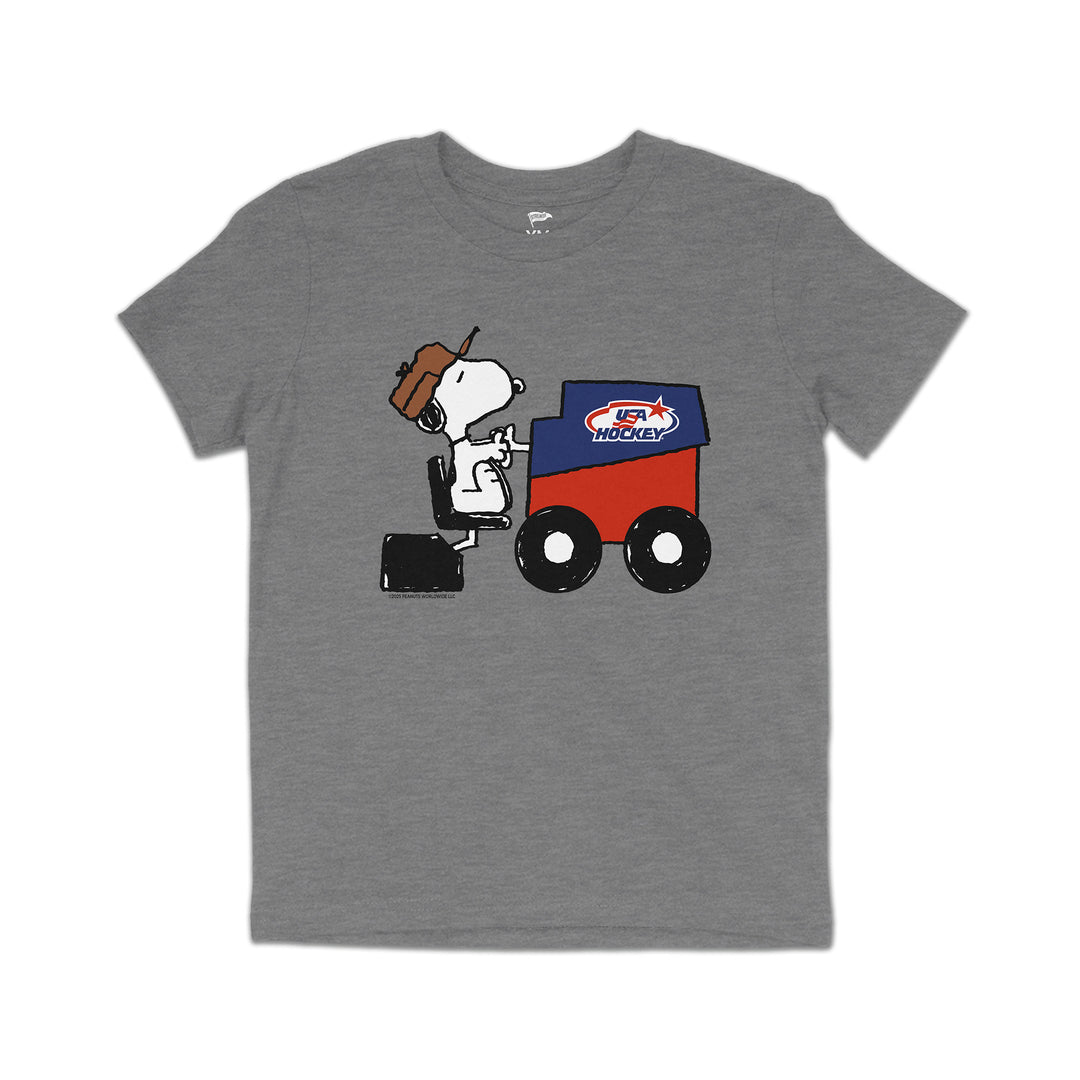 USA Snoopy アイスホッケーシャツ Peanuts x USA Hockey Snoopy Fresh Ice Youth Tee – Streaker Sports