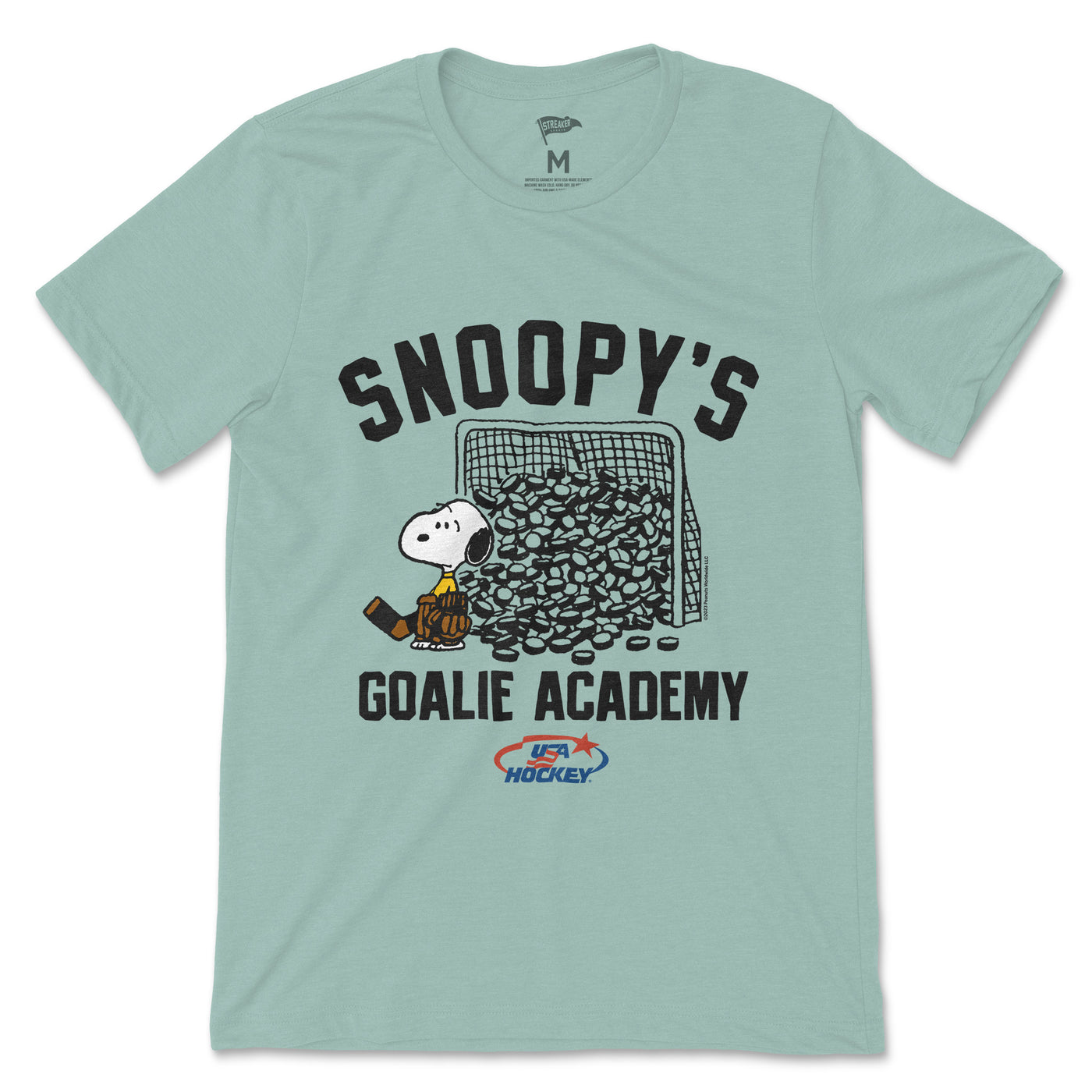 Peanuts x USA Hockey Snoopy's Goalie Academy Tee - Streaker Sports
