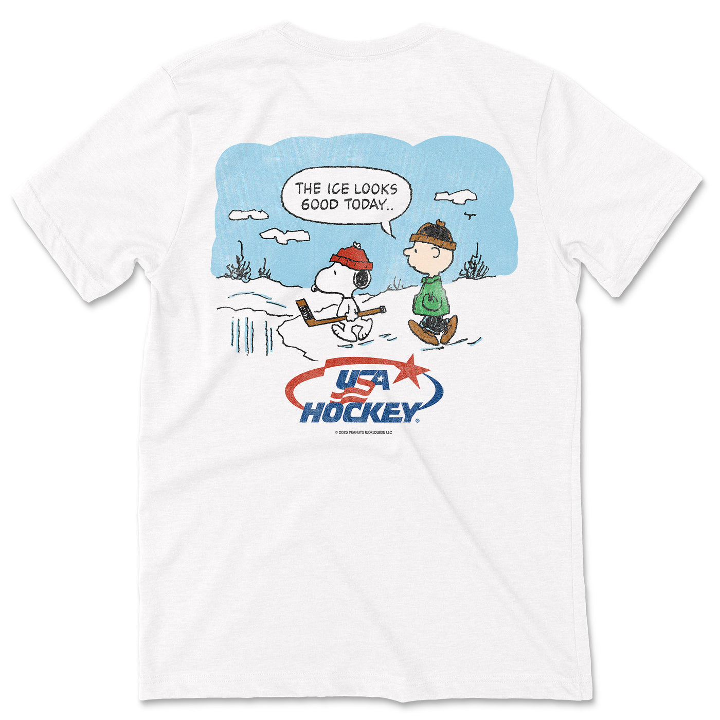 Peanuts x USA Hockey The Ice Looks Good Today Tee - Streaker Sports