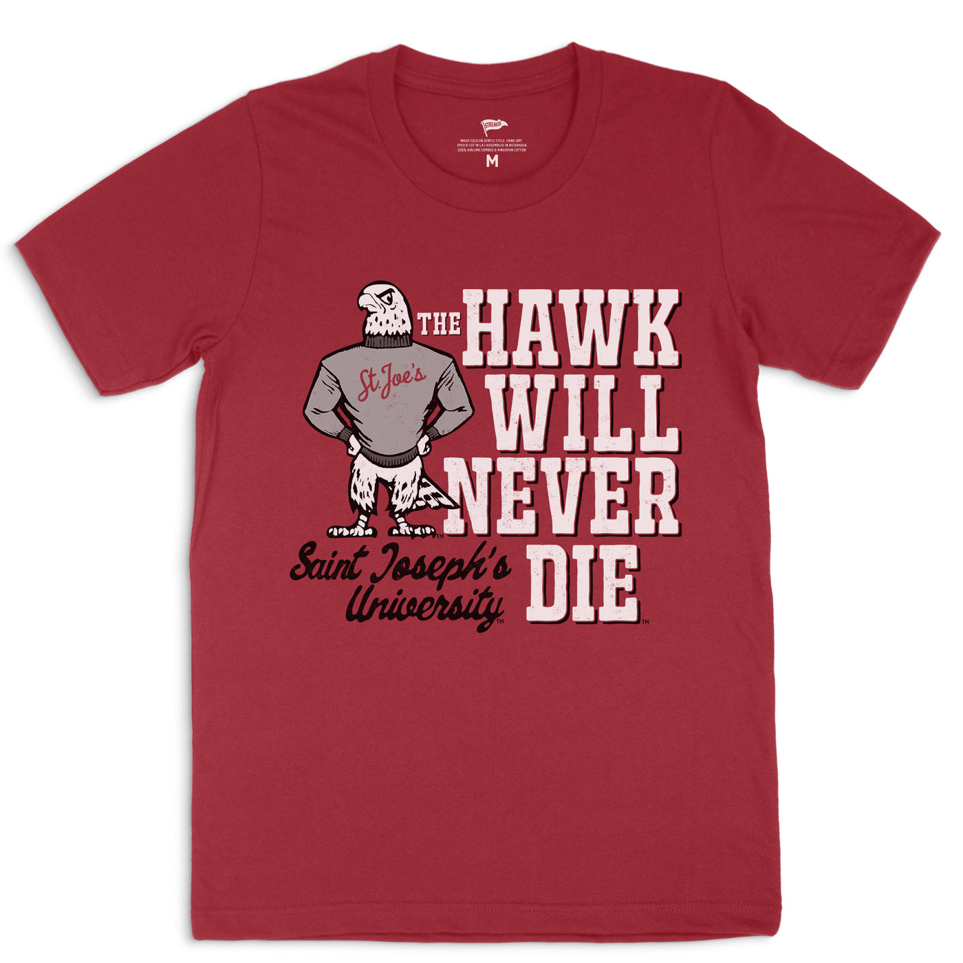 Saint Joseph's Vintage The Hawk Will Never Die Tee