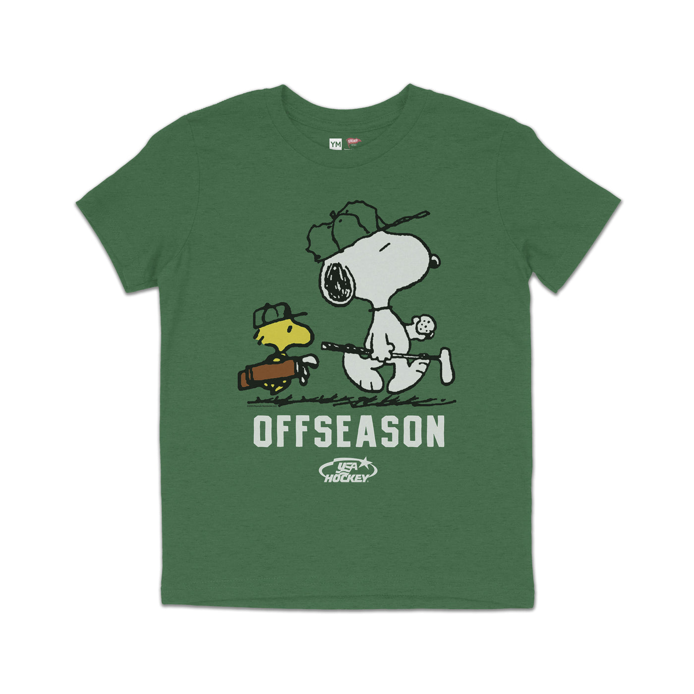 Streaker Sports x Peanuts USA Hockey Offseason Golf Youth Tee - Streaker Sports