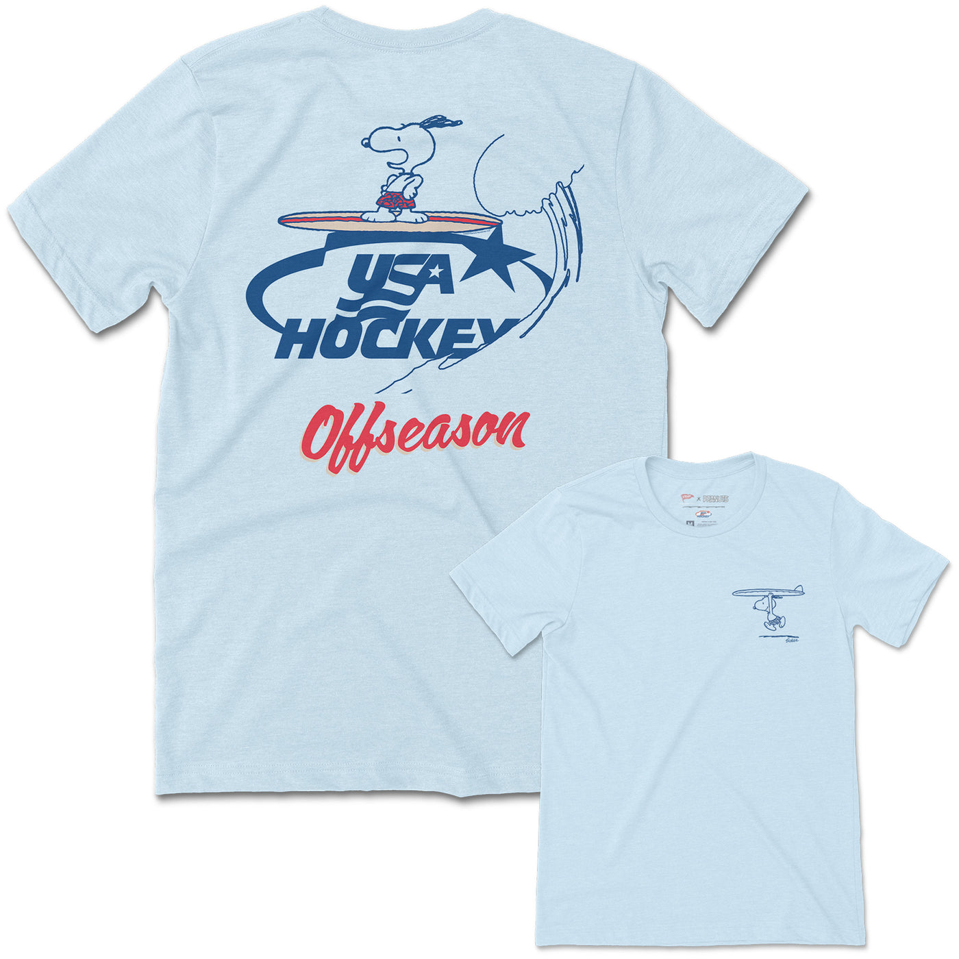 Streaker Sports x Peanuts USA Hockey Offseason Surf Tee - Streaker Sports