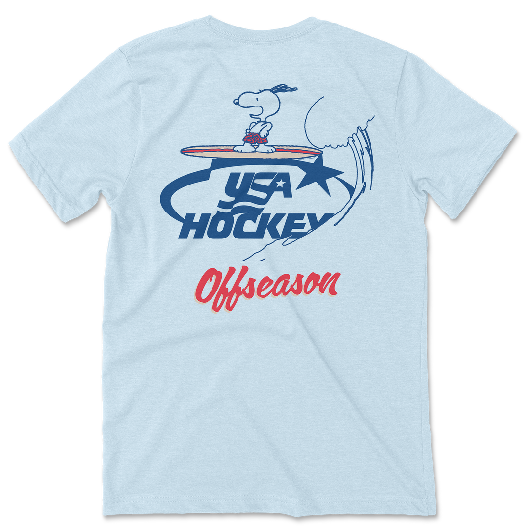 Peanuts x USA Hockey Offseason Surf Tee | Snoopy Surfing