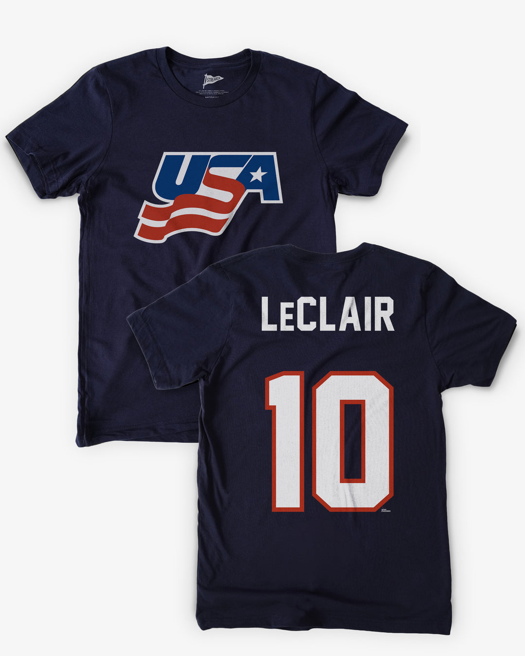 Team USA John LeClair Jersey Tee | Celebrate USA Hockey Legends