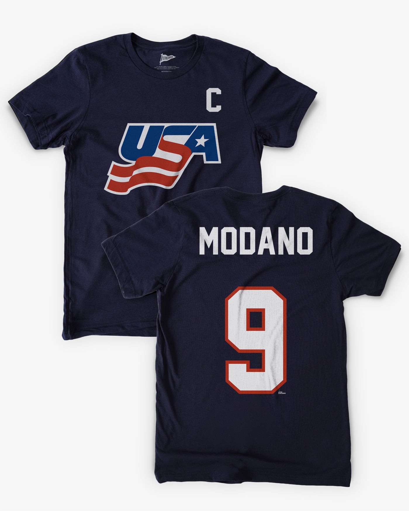 Streaker Sports Team USA Mike Modano Jersey Tee | Celebrate USA