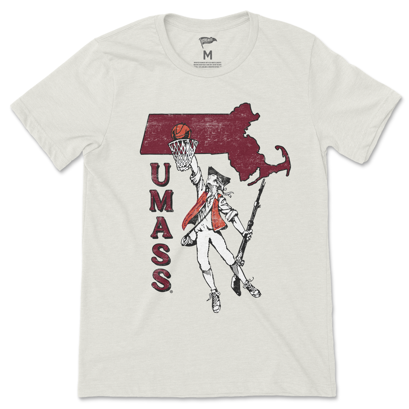 UMass Vintage Basketball Tee