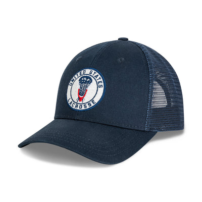 USA Lacrosse Vintage Crest Trucker Hat - Streaker Sports