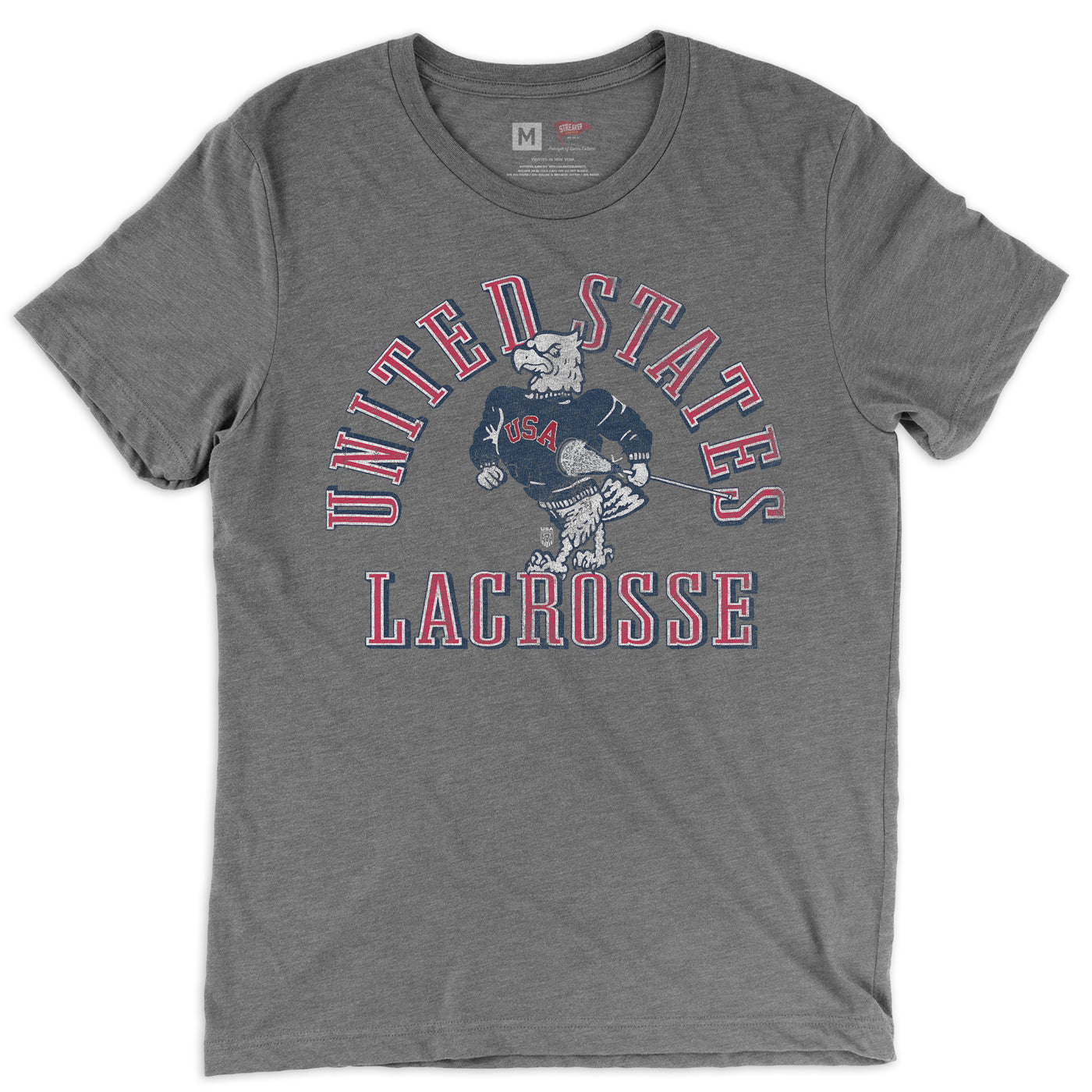 USA Lacrosse Vintage Eagle Mascot Tee - Streaker Sports