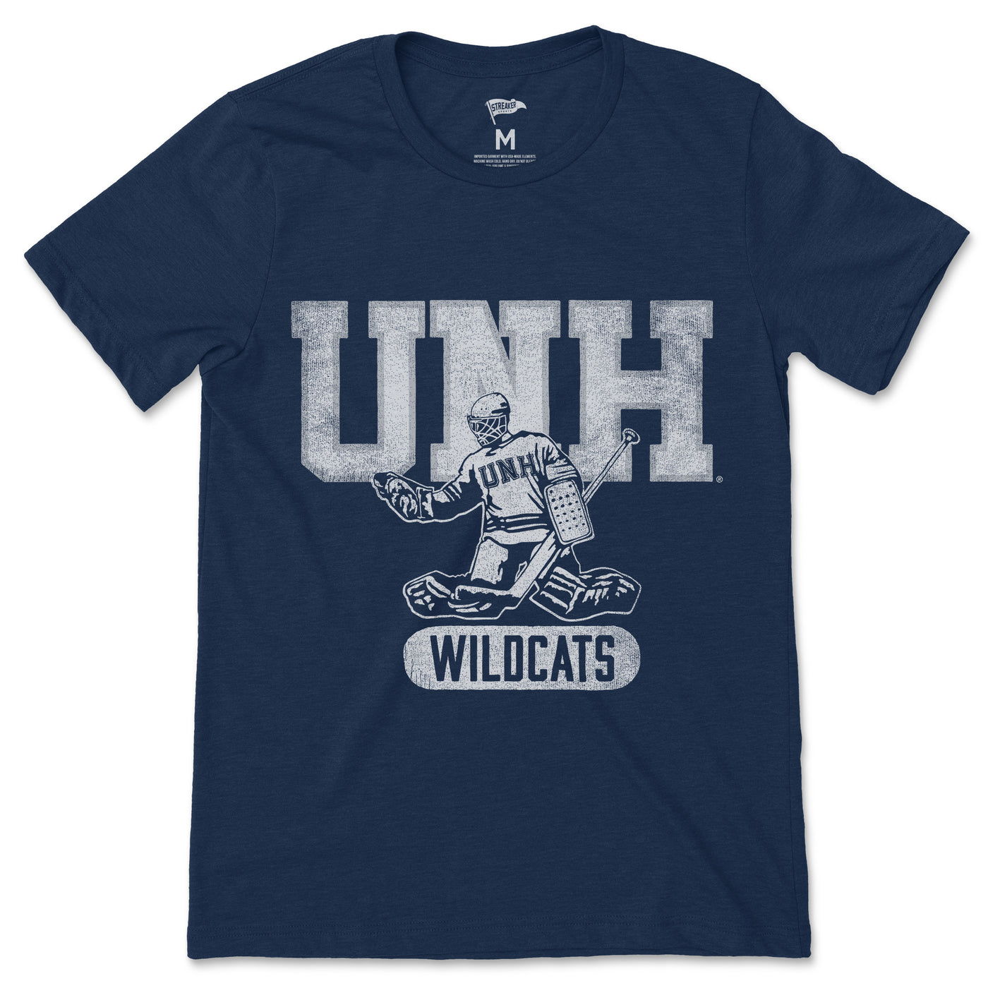 UNH Vintage Hockey Goalie Tee - Streaker Sports