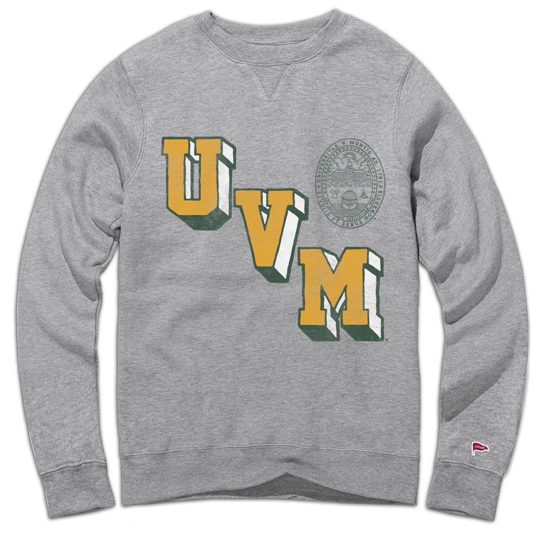 Vintage Letterman Crewneck University of Vermont Classic