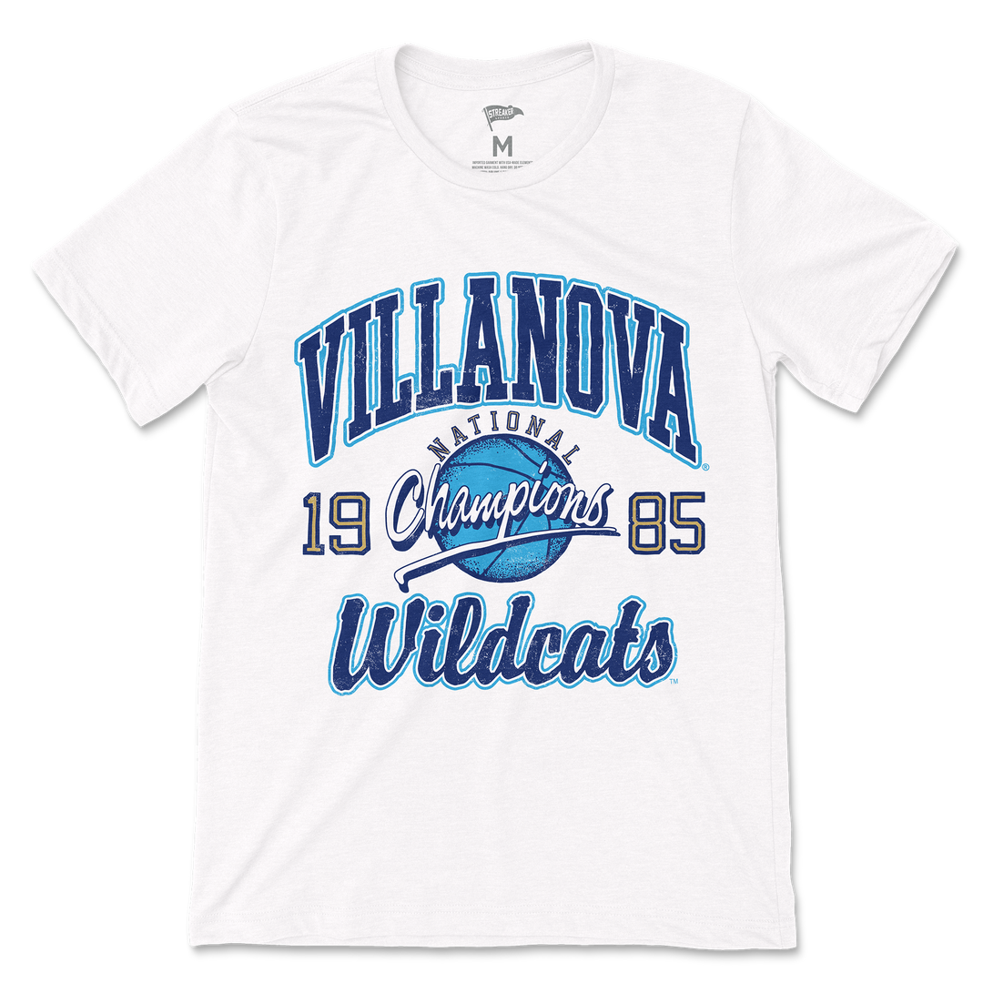 Villanova Vintage 1985 Basketball National Champions Tee College