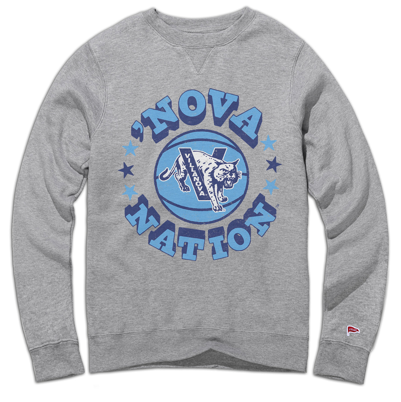 Villanova Vintage 'Nova Nation Crewneck Sweatshirt - Streaker Sports