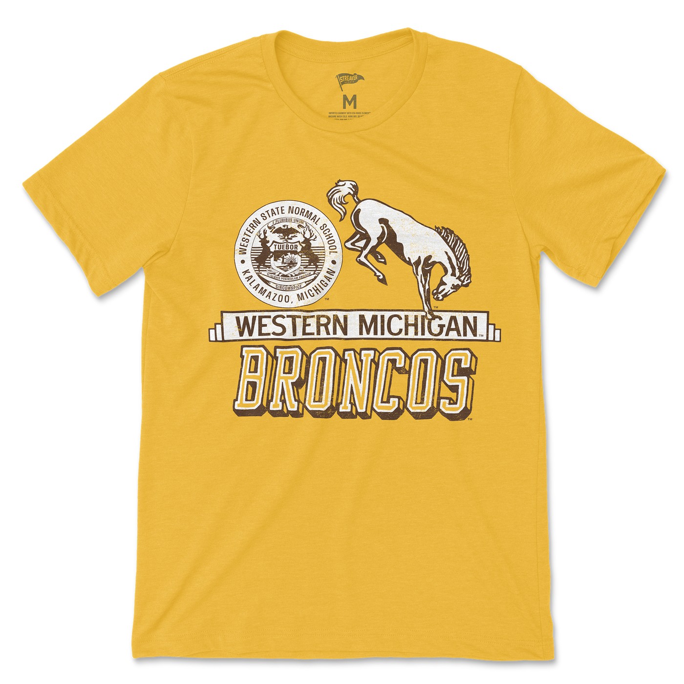 Western Michigan Vintage Campus Tee