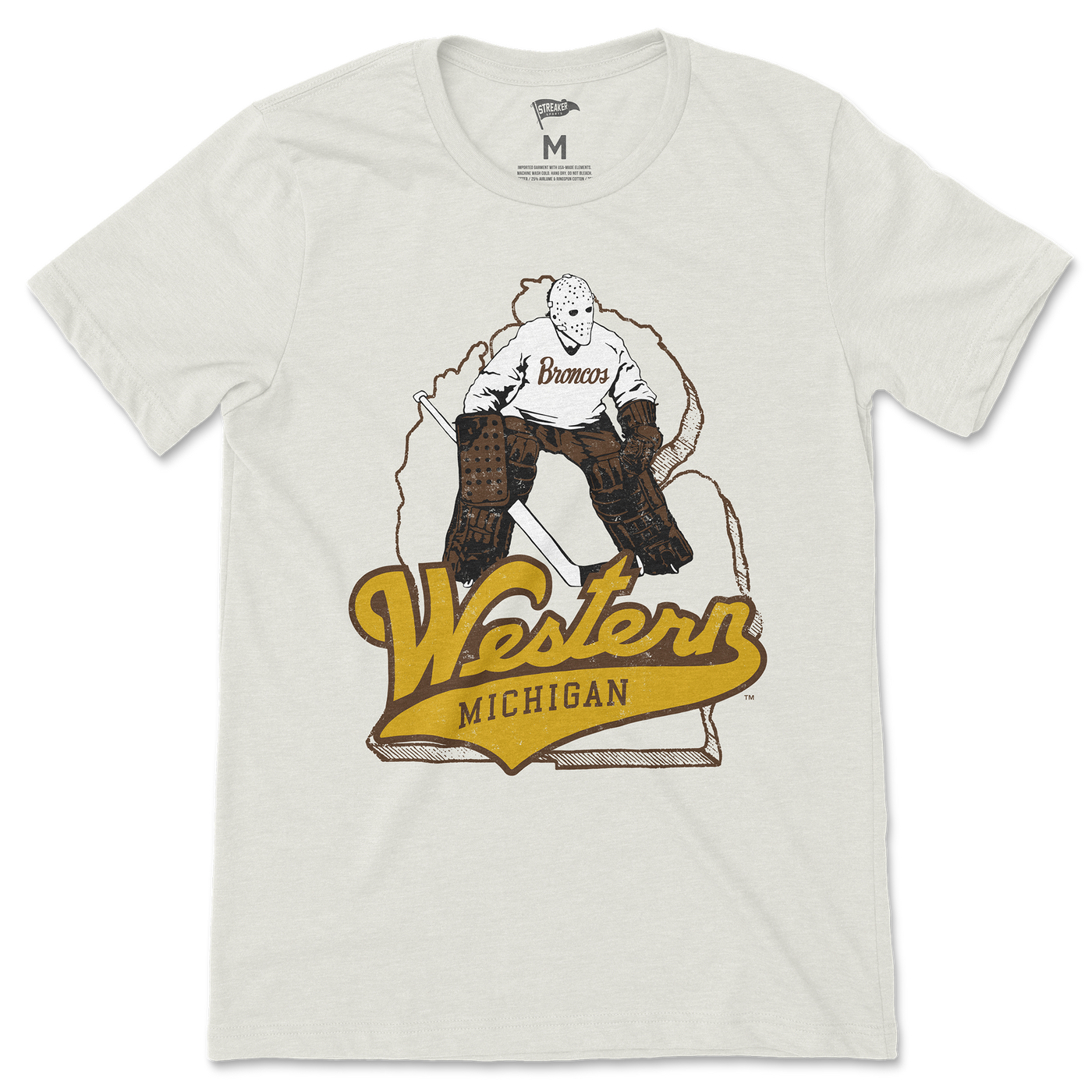Western Michigan Vintage Hockey Territory Tee