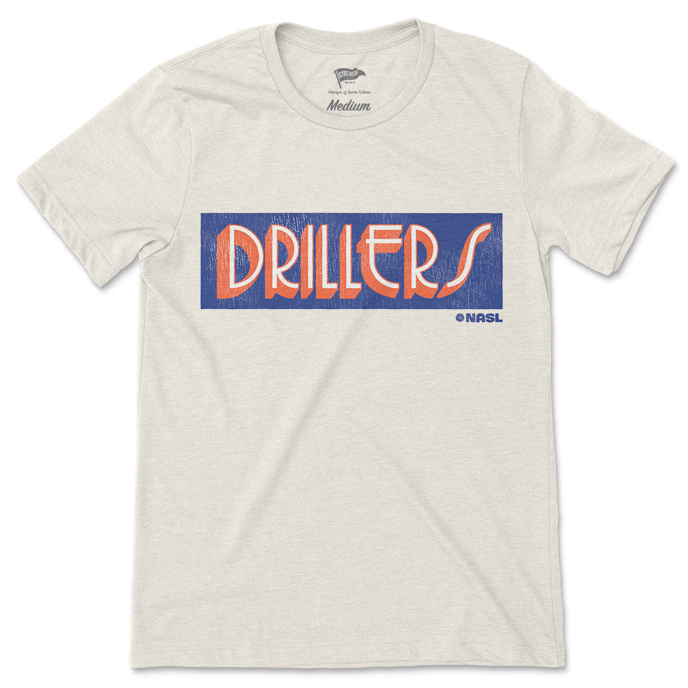 1982 Edmonton Drillers Alternate Logo Tee - Streaker Sports