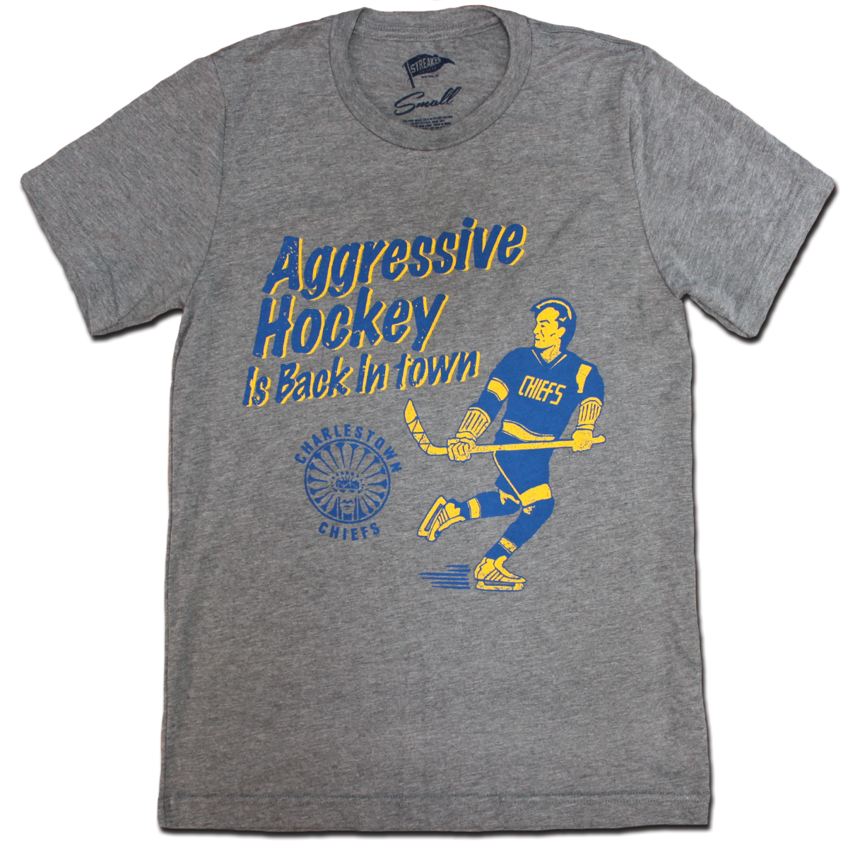 Slap Shot Aggressive Hockey Is Back In Town Tee - Streaker Sports