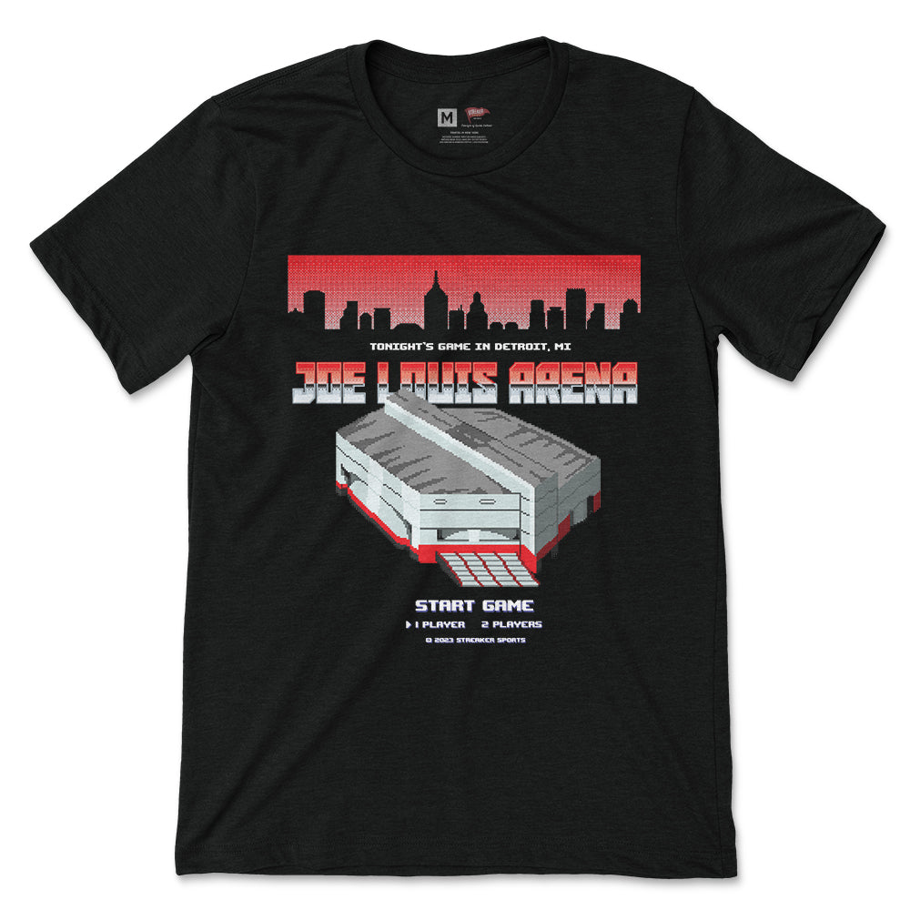 Joe Louis Arena 8-bit Tee - Streaker Sports