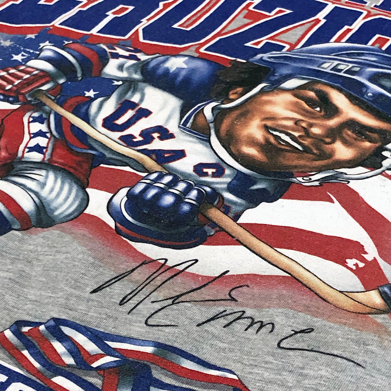 1980 Mike Eruzione Miracle On Ice™ Caricature Tee - Streaker Sports