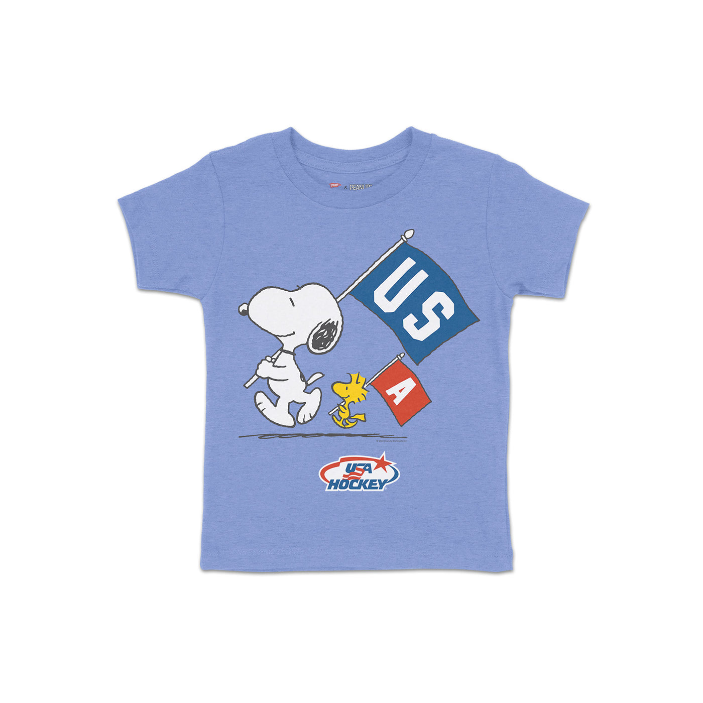 Streaker Sports x Peanuts USA Hockey Flags Toddler Tee - Streaker Sports