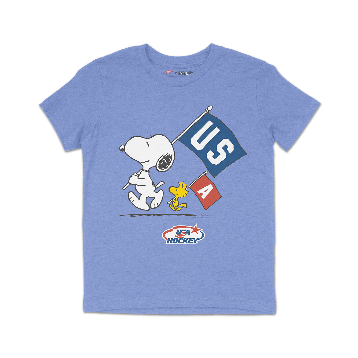 Streaker Sports x Peanuts USA Hockey Flags Youth Tee - Streaker Sports