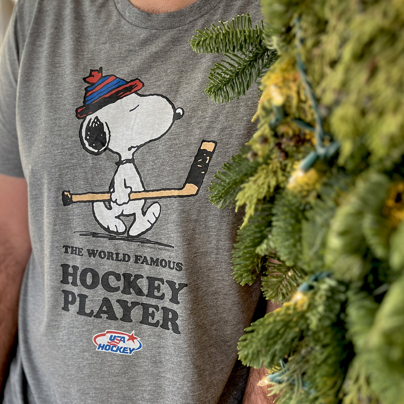 Streaker Sports x Peanuts USA Hockey World Famous Hockey Player Tee - Streaker Sports