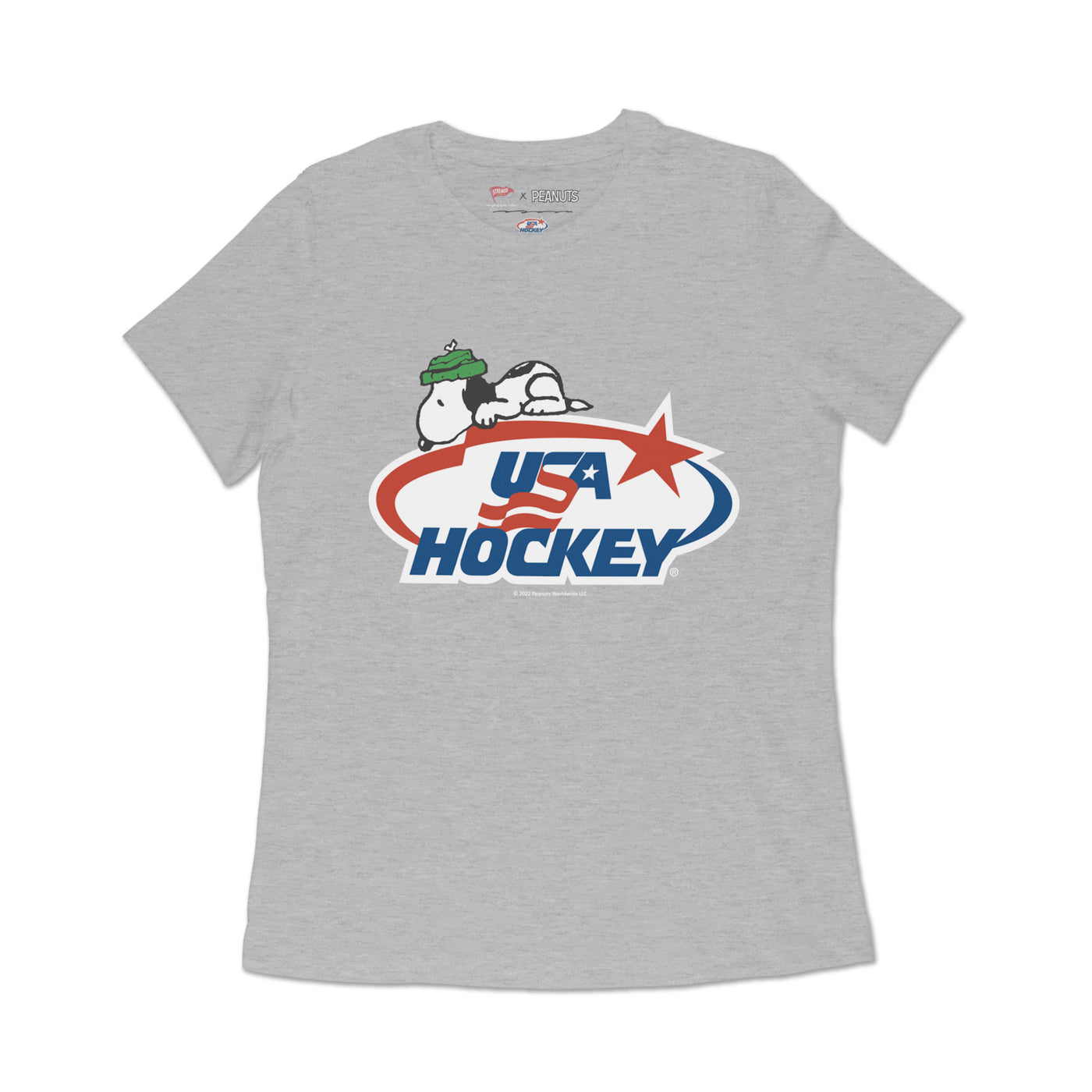 Streaker Sports x Peanuts USA Hockey Snoopy Logo Women's Tee - Streaker Sports