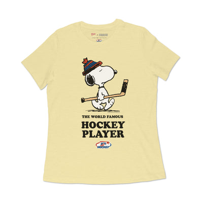 Streaker Sports x Peanuts USA Hockey World Famous Hockey Player Women's Tee - Streaker Sports