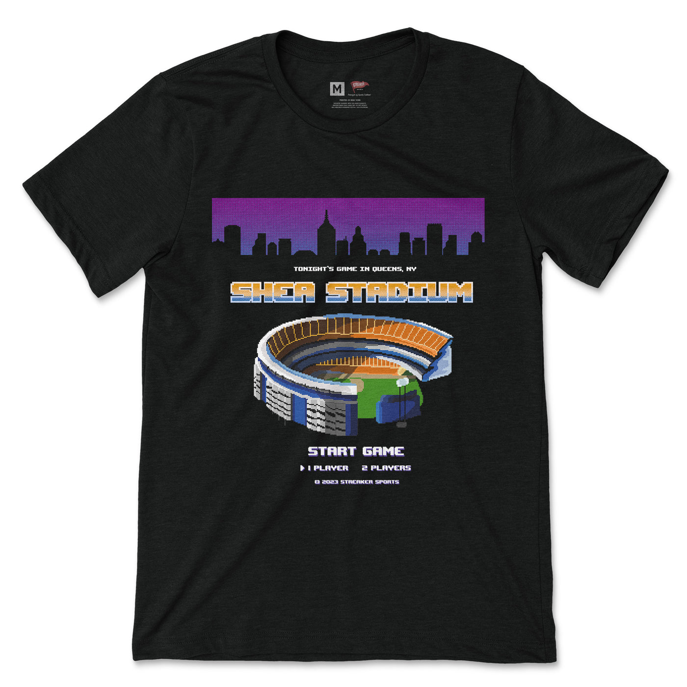 Shea Stadium 8-bit Tee - Streaker Sports