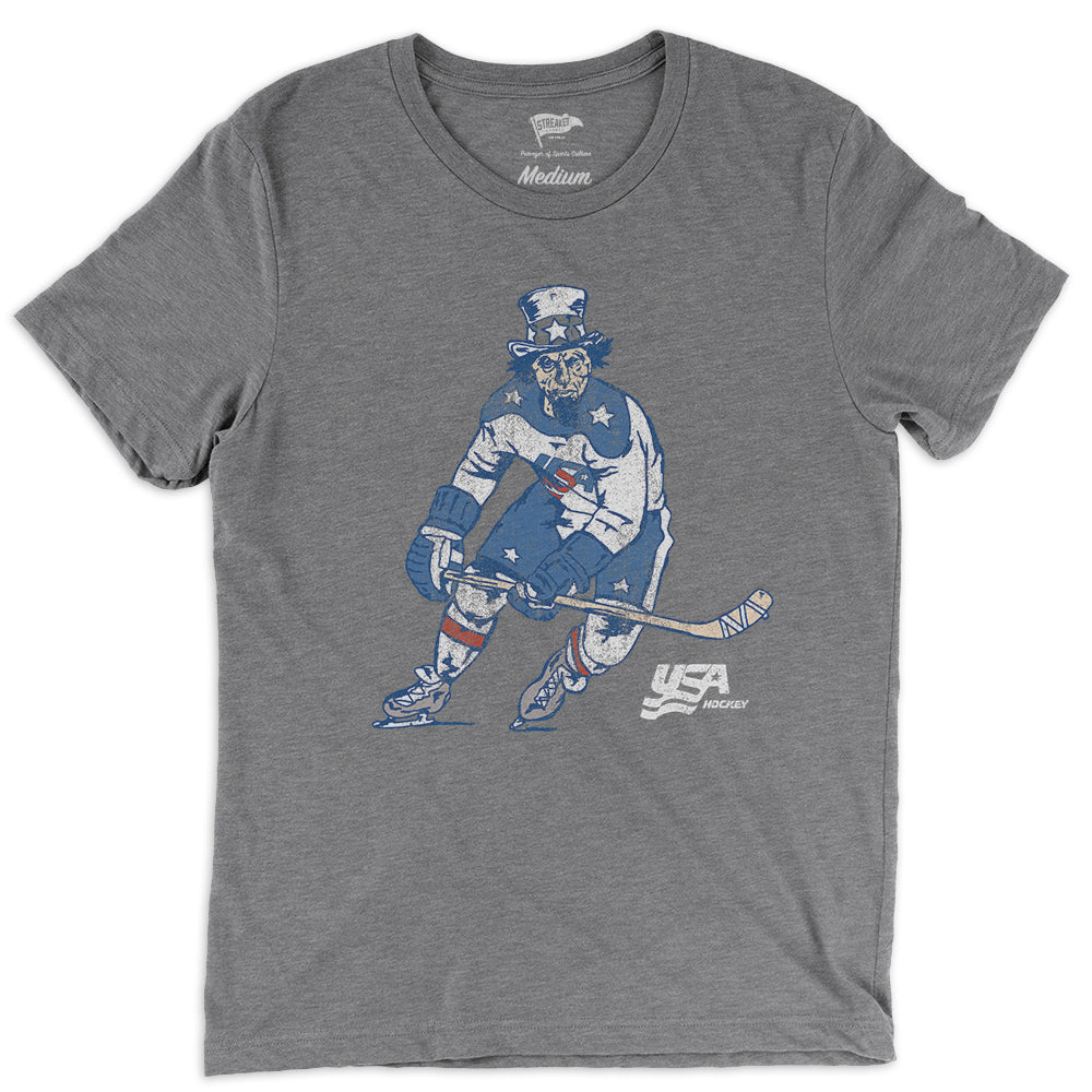 USA HOCKEY™ Uncle Sam Tee Grey - Streaker Sports